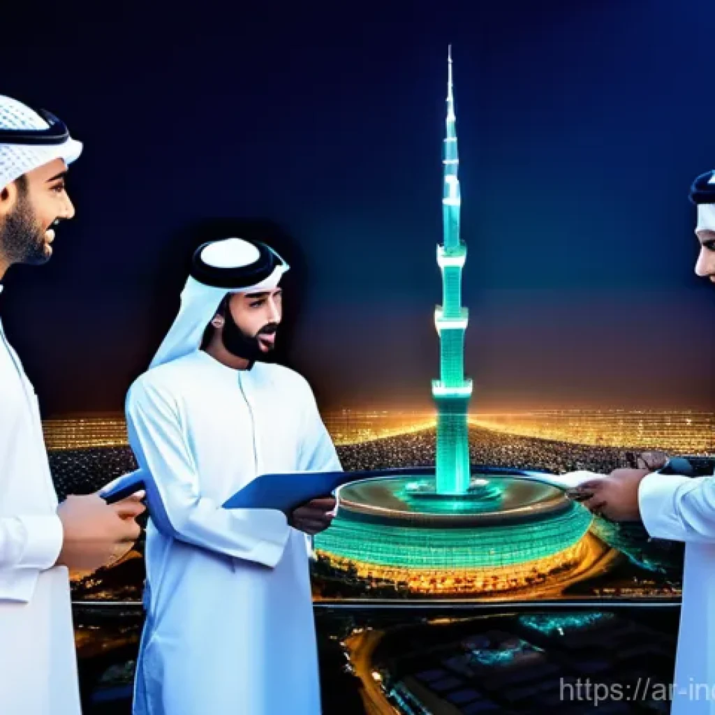 사회책임 투자 관련 법적 규제 - **Prompt:** A futuristic and vibrant Arab city skyline at dusk, bathed in the soft glow of advanced ...